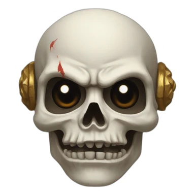God of war skull sticker
