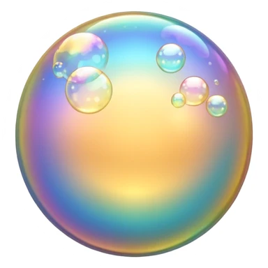 golden soap bubbles sticker