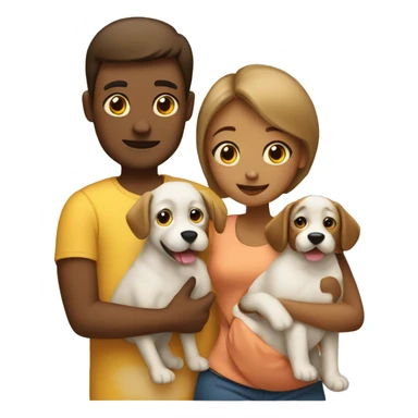 family with a small baby & dog sticker