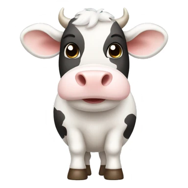 Cute Cow with a white bow  sticker