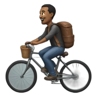 Musk riding bicycle sticker