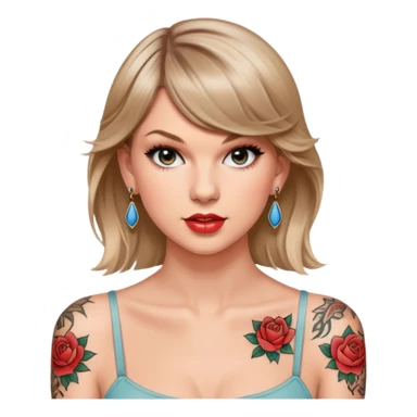 Taylor swift wearing tattoos sticker