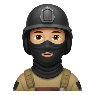 
Iraqi man soldier in helmet and balaclava sticker