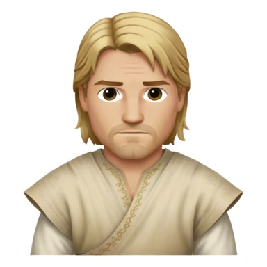 Jaime Lannister from game of thrones, cloth shirt, middle part hair sticker