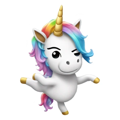 unicorn dabbing sticker