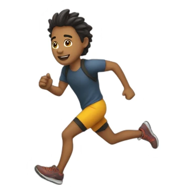 Running away sticker