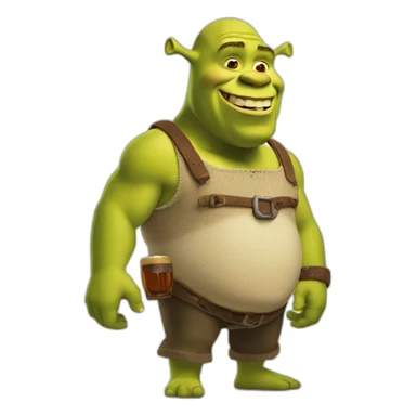 Shrek qui boit une bière sticker