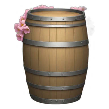 barrel of flowers sticker