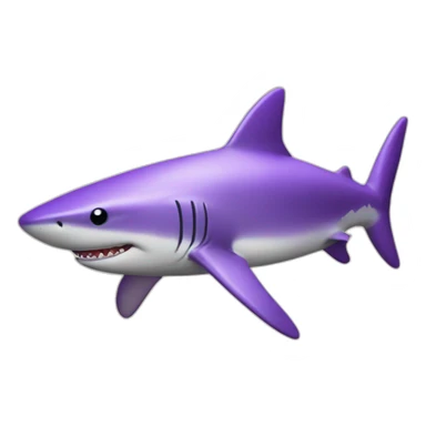 Purple shark sticker