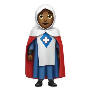 hero with swiss life insurance logo on his cape sticker