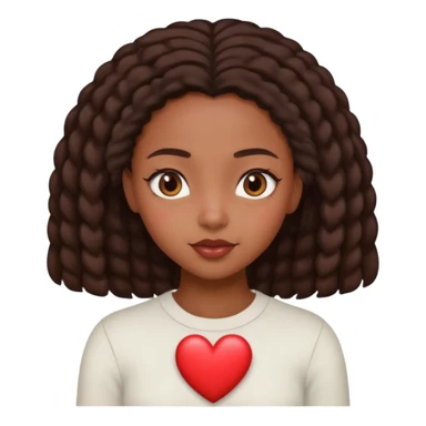 Black girl deeply in love head tilt heart eyes sticker