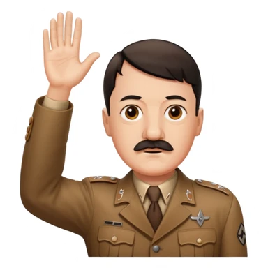 Hitler with arm straight raised sticker