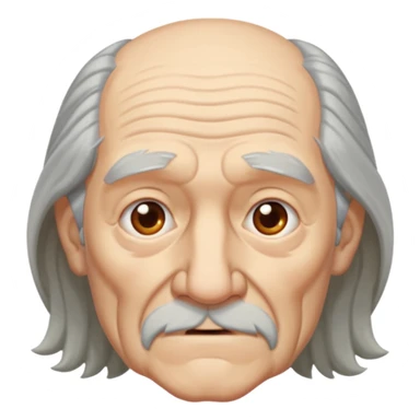 Ein Opa mit langen Haaren und einen Riesen Rücken Buckel  sticker