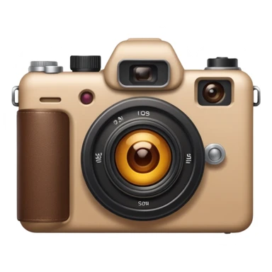 Una camara color carmelita claro ahestetic y mas claro sticker