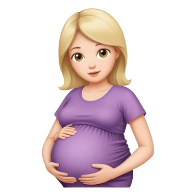 pregnant woman with baby bump sticker