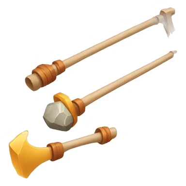 slingshot and stone sticker