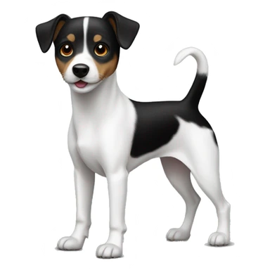 Black dog Jack Russell Terrier full body sticker