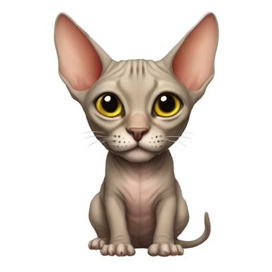 Sphynx-cat wearing dinosaur costume  sticker