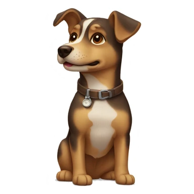 Perro pequeño café sticker