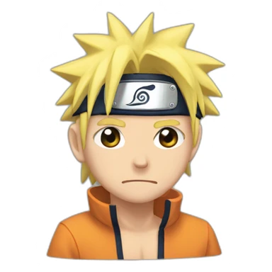 naruto sad,silly style sticker
