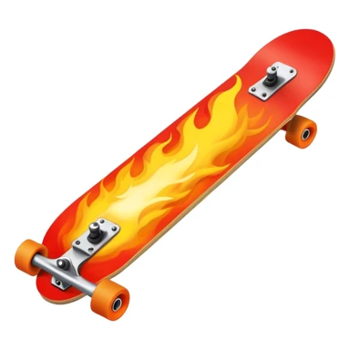 a burning skateboard sticker