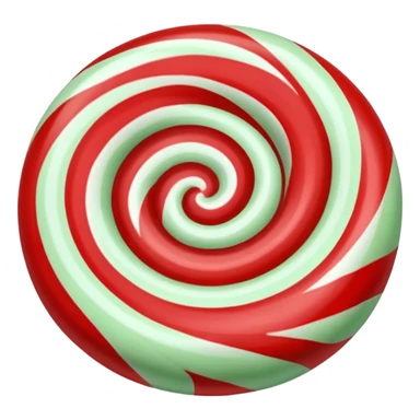 a single peppermint candy, but with green red white sticker