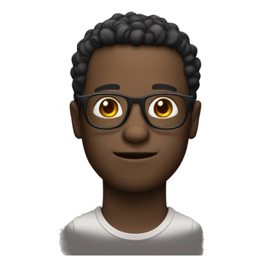 skinny small guy with glasses  sticker