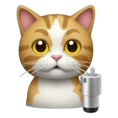 cat with vape sticker