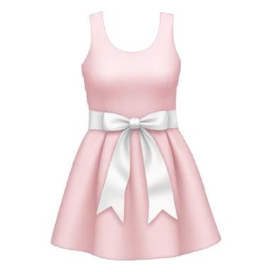 Light pink dress with white ribbon sticker