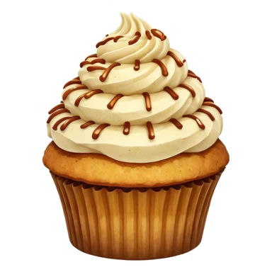 Fried ice cream in cupcake form sticker