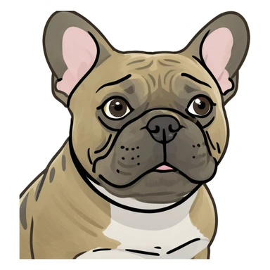 Frenchie bulldog tabby sticker