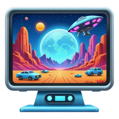 big screen with a movie sticker