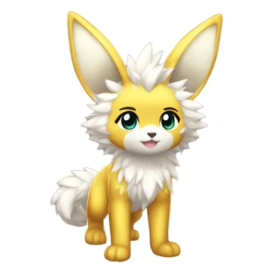 shiny anthro sparkle-furry fur-sona chibi-style Fakémon-hybrid full body sticker