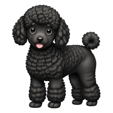 black french poodle dog sticker
