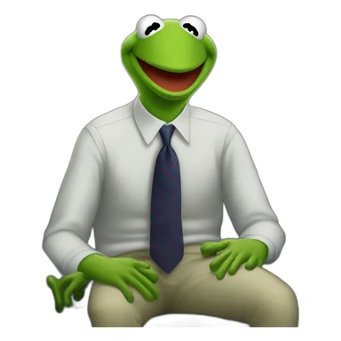 kermit the frog with joe biden sticker