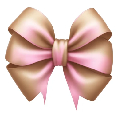 Light brown bow with highlights in light pink  sticker