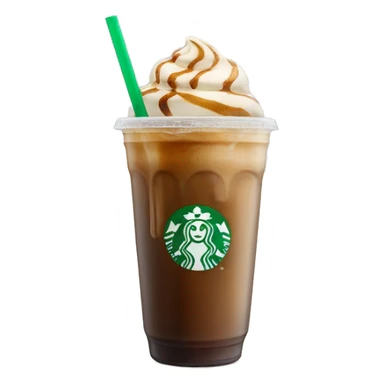Starbuck ice coffee with ice cubes sticker