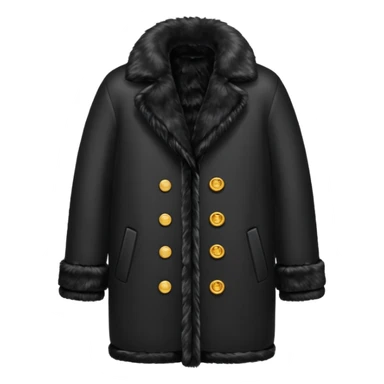 black fur coat sticker