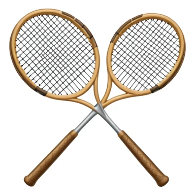 Half tennis racquet half fork sticker