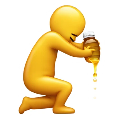 Throwing up honey sticker