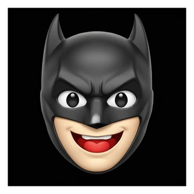 Batman emoji with heart eyes  sticker