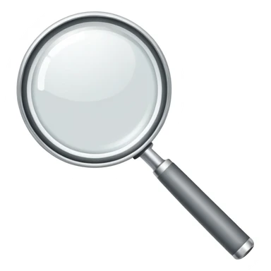 very simple magnifying glass with downward trending line sticker