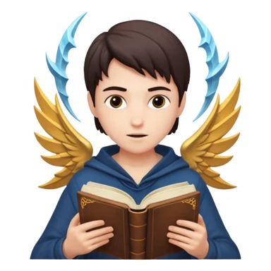 Reading fantasy novels with action sticker