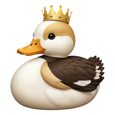 Can I get a king eider duck in the style of an apple emoji sticker