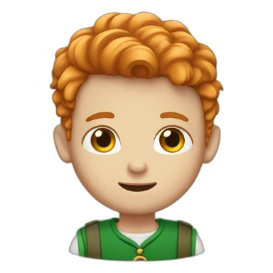 irish boy whit ginger hair sticker