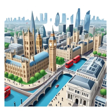 Cinematic realistic view of London sticker