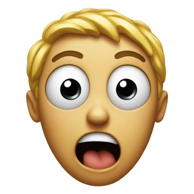 Shocked smiley face sticker