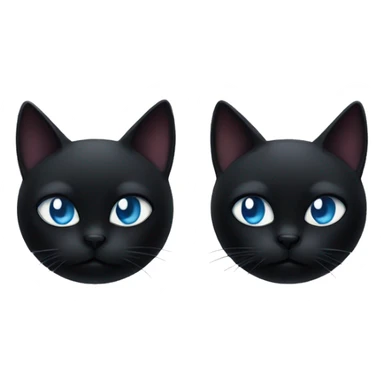 Two black cats one evil and one angelic  sticker