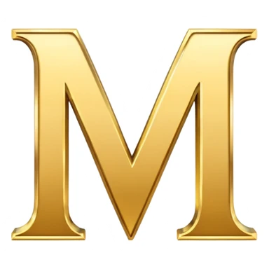 letter M in gold sticker