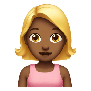 a girl in pink sunny dress sticker